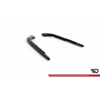 Maxton - Lames De Pare-Chocs Arrière Latérales V.1 Infiniti Q50 S Mk1 Noir Brillant