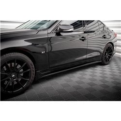 Maxton - Rajouts Des Bas De Caisse V.1 Infiniti Q50 S Mk1 Noir Brillant