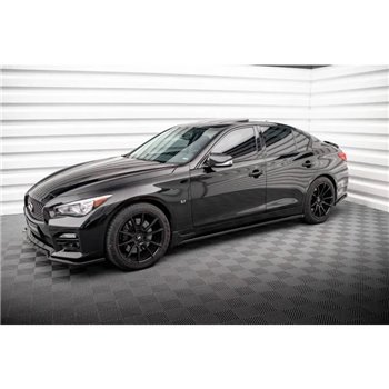 Maxton - Rajouts Des Bas De Caisse V.1 Infiniti Q50 S Mk1 Noir Brillant
