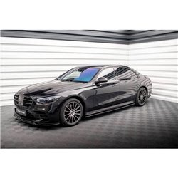 Maxton - Rajouts Des Bas De Caisse Mercedes-Benz S Long AMG-Line V223 Noir Brillant