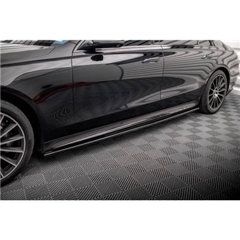 Maxton - Rajouts Des Bas De Caisse Mercedes-Benz S Long AMG-Line V223 Noir Brillant