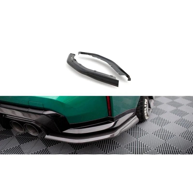 Maxton - Fibre de Carbone Lames De Pare-Chocs Arrière Latérales BMW M3 Sedan / Touring G80 / G81