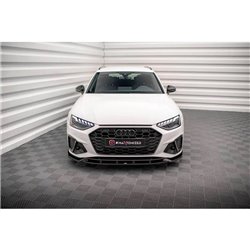 Maxton - Lame Du Pare-Chocs Avant V.1 Audi A4 S-Line / S4 B9 Facelift Noir Brillant