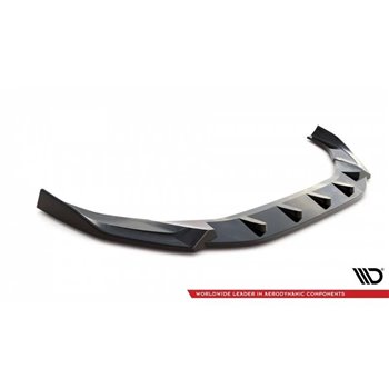 Maxton - Lame Du Pare-Chocs Avant V.1 Audi A4 S-Line / S4 B9 Facelift Noir Brillant