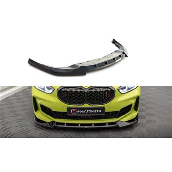 Maxton - Lame Du Pare-Chocs Avant V.6 BMW 1 M-Pack / M135i / 128ti F40 Noir Brillant