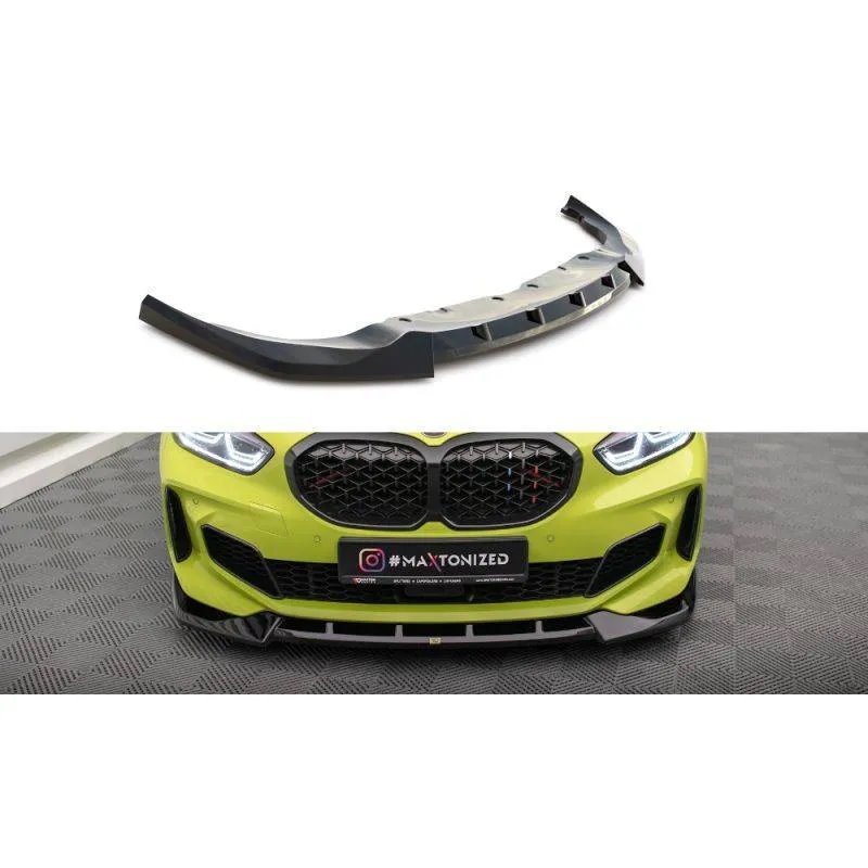Maxton - Lame Du Pare-Chocs Avant V.6 BMW 1 M-Pack / M135i / 128ti F40 Noir Brillant