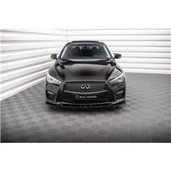 Maxton - Lame Du Pare-Chocs Avant V.2 Infiniti Q50 S Mk1 Noir Brillant