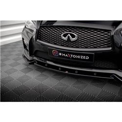 Maxton - Lame Du Pare-Chocs Avant V.2 Infiniti Q50 S Mk1 Noir Brillant