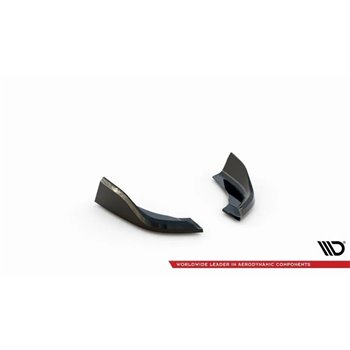 Maxton - Lames De Pare-Chocs Arrière Latérales V.6 (Pour jupe arrière v.3) BMW 1 M-Pack / M135i / 128ti F40 Noir Brillant