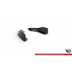 Maxton - Lames De Pare-Chocs Arrière Latérales V.6 (Pour jupe arrière v.3) BMW 1 M-Pack / M135i / 128ti F40 Noir Brillant
