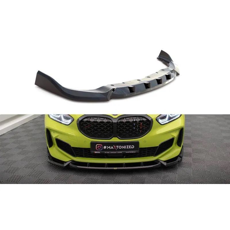 Maxton - Lame Du Pare-Chocs Avant V.7 BMW 1 M-Pack / M135i / 128ti F40 Noir Brillant