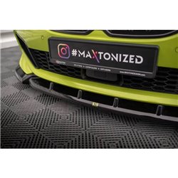 Maxton - Lame Du Pare-Chocs Avant V.7 BMW 1 M-Pack / M135i / 128ti F40 Noir Brillant