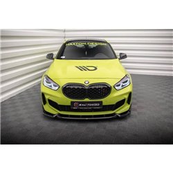Maxton - Lame Du Pare-Chocs Avant V.7 BMW 1 M-Pack / M135i / 128ti F40 Noir Brillant