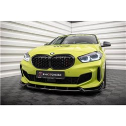 Maxton - Lame Du Pare-Chocs Avant V.7 BMW 1 M-Pack / M135i / 128ti F40 Noir Brillant