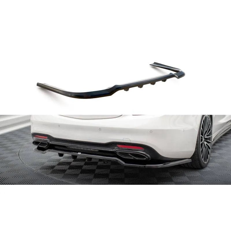 Maxton - Arriere Splitter (avec une barre verticale) Mercedes-Benz S AMG-Line W222 Facelift