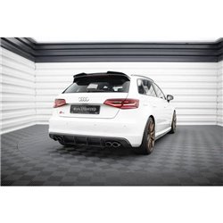 Maxton - Street Pro Central Diffuseur Arriere Audi S3 Sportback / Hatchback 8V Noir