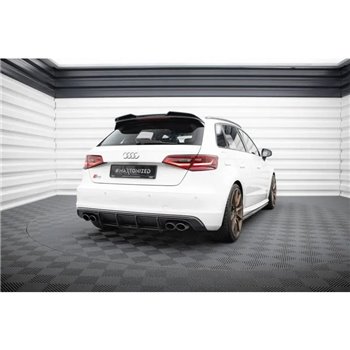 Maxton - Street Pro Central Diffuseur Arriere Audi S3 Sportback / Hatchback 8V Rouge