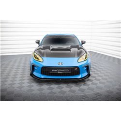 Maxton - Street Pro Lame Du Pare-Chocs Avant V.1 Toyota GR86 Mk1 Noir-Rouge + Rabats Brillant