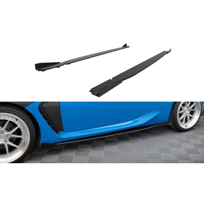 Maxton - Street Pro Rajouts Des Bas De Caisse V.1 Subaru BRZ Mk2 Noir-Rouge + Rabats Brillant