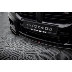 Maxton - Street Pro Lame Du Pare-Chocs Avant V.1 BMW M2 G87 Noir + Rabats Brillant 