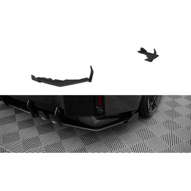 Maxton - Street Pro Lame Du Pare Chocs Arriere V.1 BMW M2 G87 Noir + Rabats Brillant