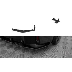 Maxton - Street Pro Lame Du Pare Chocs Arriere V.1 BMW M2 G87 Noir-Rouge + Rabats Brillant