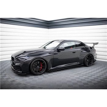 Maxton - Street Pro Rajouts Des Bas De Caisse V.1 BMW M2 G87 Noir-Rouge + Rabats Brillant