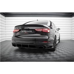 Maxton - Street Pro Central Diffuseur Arriere V.1 Audi RS3 Sedan 8V Facelift Noir