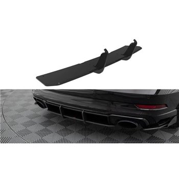 Maxton - Street Pro Central Diffuseur Arriere V.1 Audi RS3 Sedan 8V Facelift Noir-Rouge