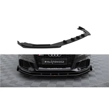 Maxton - Street Pro Lame Du Pare-Chocs Avant V.1 Audi RS3 Sedan 8V Facelift Noir + Rabats Brillant