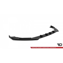 Maxton - Street Pro Lame Du Pare-Chocs Avant V.1 Audi RS3 Sedan 8V Facelift Noir-Rouge + Rabats Brillant