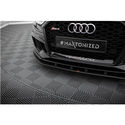 Maxton - Street Pro Lame Du Pare-Chocs Avant Audi RS3 Sedan 8V Facelift Noir-Rouge