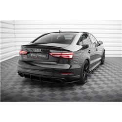 Maxton - Street Pro Lame Du Pare Chocs Arriere Audi RS3 Sedan 8V Facelift Noir-Rouge