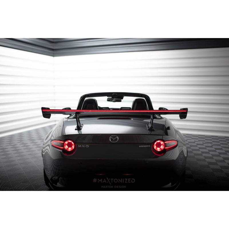 Maxton - Carbon Spoiler With Internal Brackets Uprights + LED Mazda MX-5 ND (Mk4)