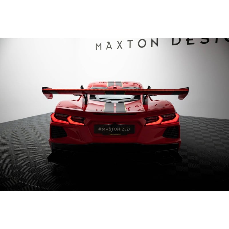 Maxton - Carbon Spoiler + LED Chevrolet Corvette C8