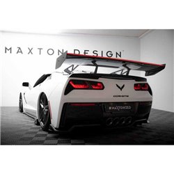 Maxton - Carbon Spoiler With Upper Swan Mounting + LED Chevrolet Corvette Stingray / Grand Sport C7