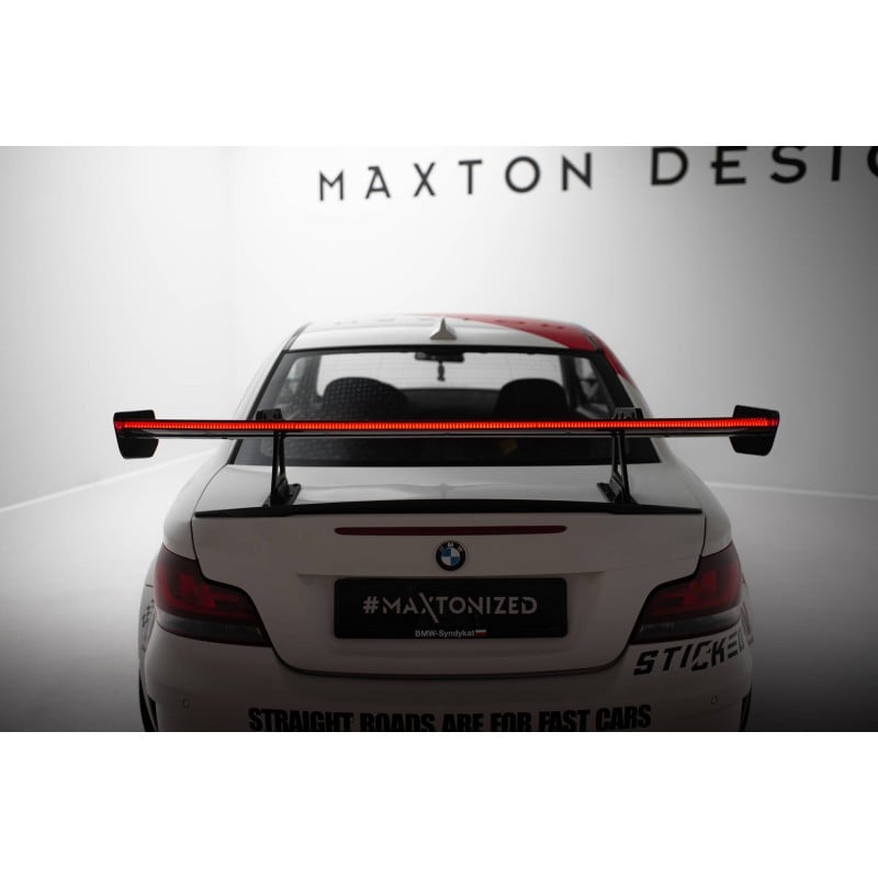 Maxton - Carbon Spoiler With Upper Swan Mounting + LED BMW 1 M E82