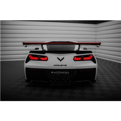 Maxton - Carbon Spoiler With Internal Brackets Uprights + LED Chevrolet Corvette Stingray / Grand Sport C7