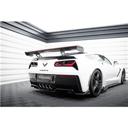 Maxton - Carbon Spoiler With Internal Brackets Uprights + LED Chevrolet Corvette Stingray / Grand Sport C7