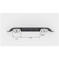 Maxton - Ensemble Diffuseur V.2 Volkswagen Golf R Hatchback Mk7 Facelift