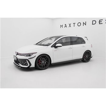 Maxton - Street Pro Rajouts Des Bas De Caisse V.2 Volkswagen Golf GTI / GTE / GTI Clubsport / R-Line Mk8 Noir-Rouge