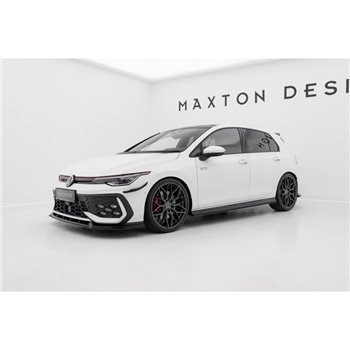 Maxton - Street Pro Rajouts Des Bas De Caisse V.2 Volkswagen Golf GTI / GTE / GTI Clubsport / R-Line Mk8 Noir-Rouge