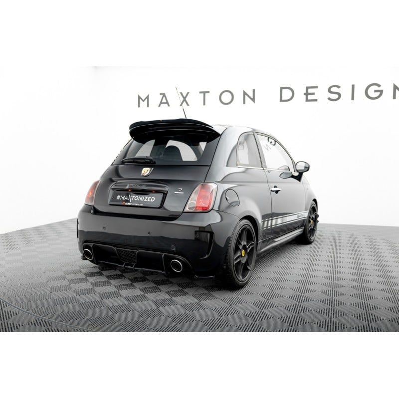 Maxton - Street Pro Central Diffuseur Arriere Abarth 500 Mk1 Noir-Rouge