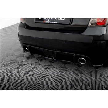 Maxton - Street Pro Central Diffuseur Arriere Abarth 500 Mk1 Noir-Rouge