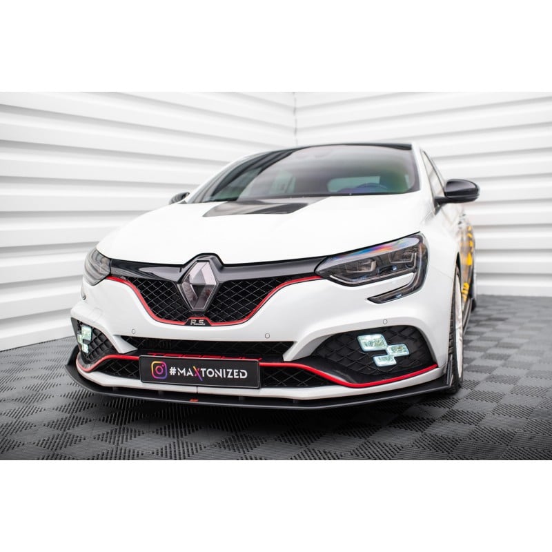 Maxton - Street Pro Lame Du Pare-Chocs Avant Renault Megane RS Mk4 Noir-Rouge