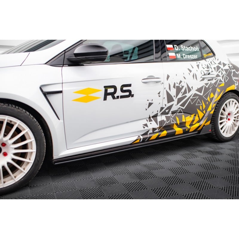 Maxton - Street Pro Rajouts Des Bas De Caisse Renault Megane RS Mk4 Noir-Rouge