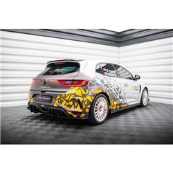 Maxton - Street Pro Central Diffuseur Arriere Renault Megane RS Mk4 Noir-Rouge