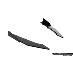 Maxton - Street Pro Lame Du Pare Chocs Arriere Cupra Leon ST Mk1 Facelift Noir-Rouge + Rabats Brillant