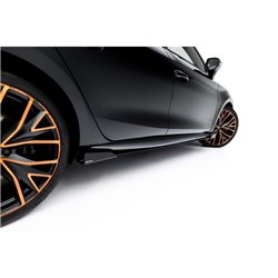 Maxton - Street Pro Rajouts Des Bas De Caisse Cupra Leon ST / Hatchback Aero Mk1 / Mk1 Facelift Noir + Rabats Brillant 