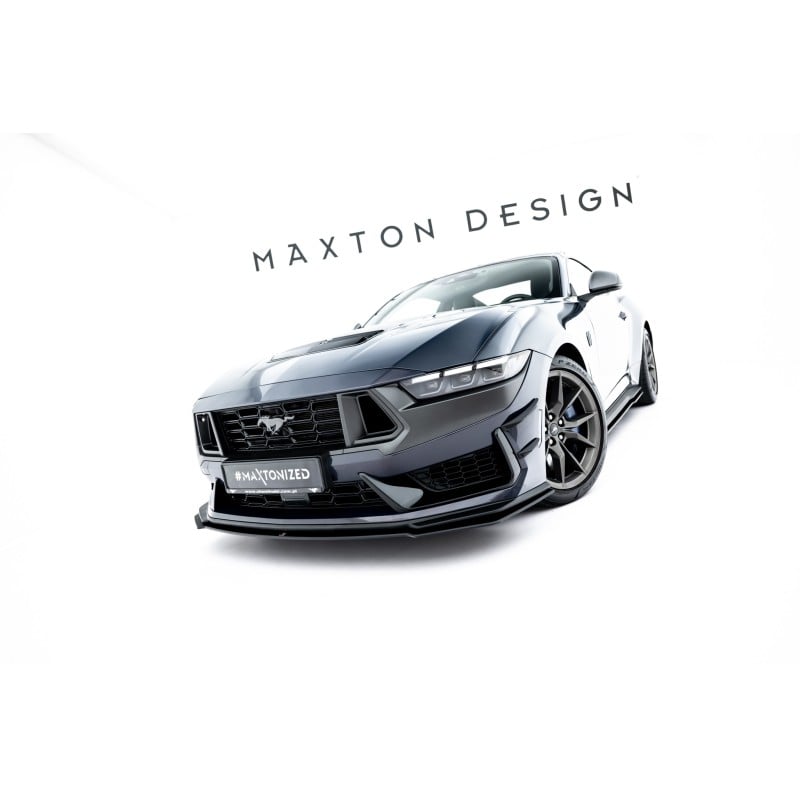 Maxton - Street Pro Lame Du Pare-Chocs Avant Ford Mustang Dark Horse Mk7 Noir-Rouge